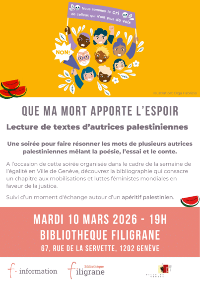 Lectures d'autrices palestiniennes @ Bibliothèque Filigrane